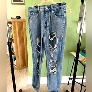 Nasty Gal boyfriend ripped jeans